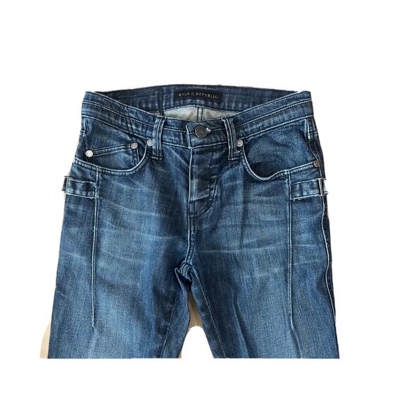 Rock & Republic High Waisted Tavex Dark Wash Jeans Waist Size 32 - Picture 2 of 10